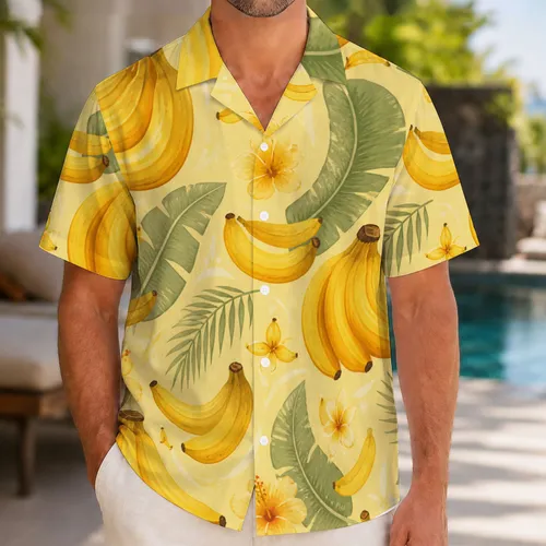 Banana Lover Gift For Cozy Couple Lounging, Tropical Vacations, And Playful Style Hawaiian Shirt