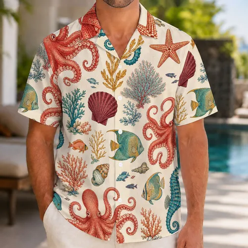 Ocean Friends And Coral Reefs For Beach Holidays And Island Adventures For Kids Hawaiian Shirt