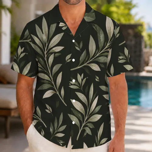 Olive Leaf Couple Style For Golf Days, Resort Getaways, And Anniversary Vacations Hawaiian Shirt