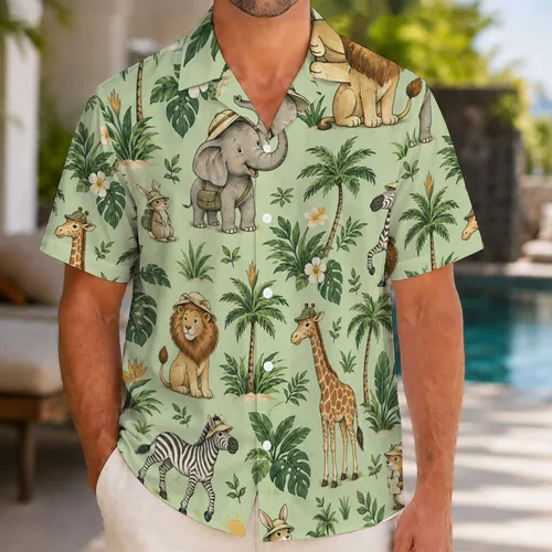 Safari Wildlife Explorers for Family Island Adventures and Sunny Vacation Getaways Together Hawaiian Shirt