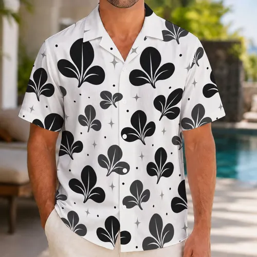 Black Clover Motif Resort Style for Theme Park Vacations and Family Travel Getaways Hawaiian Shirt