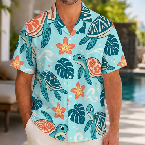 Playful Tropical Sea Turtles for Sunny Beach Days and Relaxed Island Getaways Hawaiian Shirt