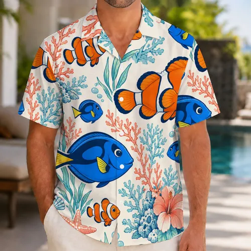 Clownfish And Blue Tang Reef Fish For Sunny Beach Days And Tropical Getaways Hawaiian Shirt
