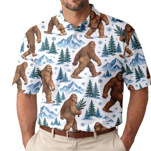 Bigfoot Woodland Adventure For Golf Days And Outdoor Escapes, Gifts For Men And Women Men's Polo Shirt