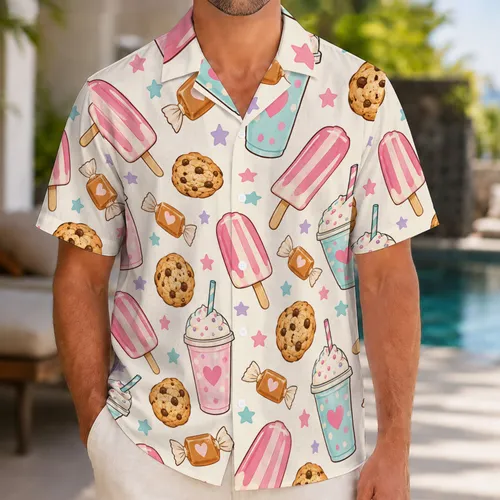 Pastel Theme Park Treats for Magical Vacation Days and Matching Family Getaways Together Hawaiian Shirt