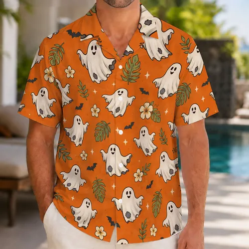 Playful Halloween Ghosts for Spooky Trick-or-Treat Celebrations and Fall Parties Hawaiian Shirt