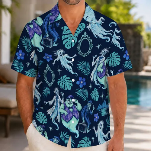 Gothic Ghostly Hitchhikers for Halloween Parties and Spooky Vacation Adventures Hawaiian Shirt