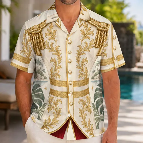 Golden Prince Costume Accents for Halloween Masquerades, Fairytale Celebrations and Parties Hawaiian Shirt