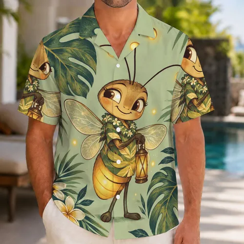 Firefly Costume Scene for Halloween Island Celebrations and Cosplay Fans Hawaiian Shirt