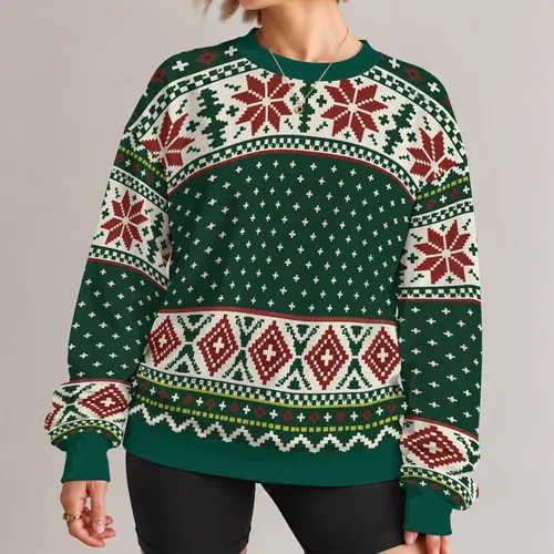 Geometric Nordic Motifs for Casual Autumn Outings and Relaxed Everyday Men's Style All-over Print Knitted Sweater