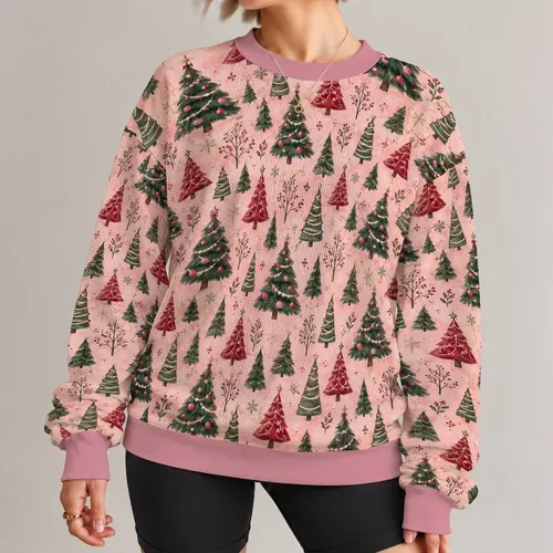 Whimsical Evergreen Trees for Cozy Holiday Gatherings and Festive Winter Celebrations All-over Print Knitted Sweater