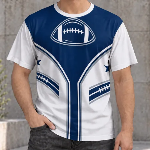 Navy Football Star Stripes for Game Day, Tailgating, and Weekend Wear All-over Print Unisex T-shirt