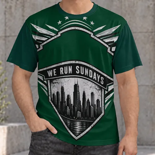 City Skyline Eagle Football Sunday Style for Game Day and Streetwear Fans All-over Print Unisex T-shirt
