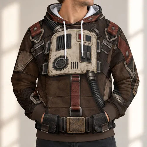 Sci-Fi Pilot Utility Outfit for Cosplay Events and Halloween Costume Fans All-over Print Hoodie (Lightweight)