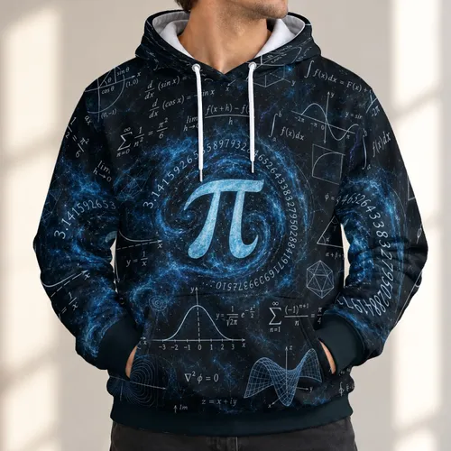 Mathematics Equations and Pi for Classroom Days, Study Sessions and Curious Minds All-over Print Hoodie (Lightweight)