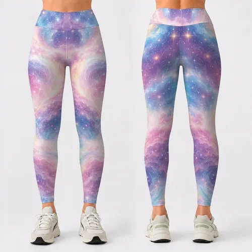 Pastel Starry Sky Gradient for Yoga, Pilates and Everyday Activewear Style for Women Leggings