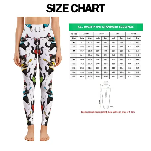 Playful Guitar-Playing Cats for Yoga, Pilates, and Everyday Adventures Leggings