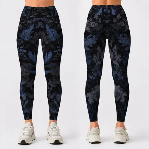 Midnight Woodland Camo for Gym Training, Yoga, Running and Outdoor Adventures for Women Leggings