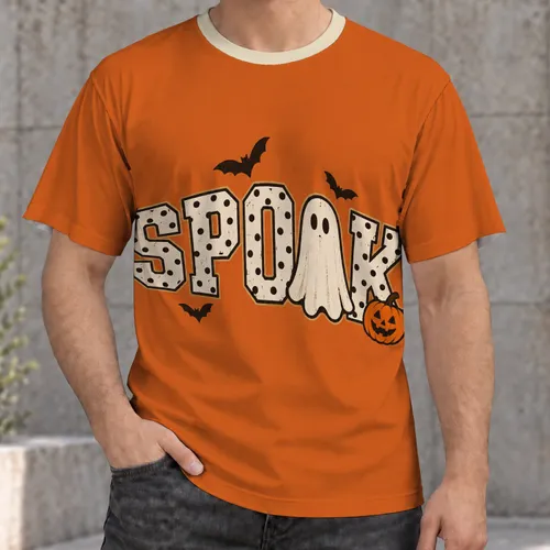 Spooky Ghost and Pumpkin Halloween Fun for Festive October Celebrations All-over Print Unisex T-shirt