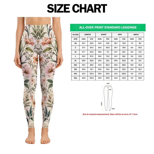Ivory Wildflower Meadow for Fresh Spring Days and Relaxed Garden Weekends Leggings
