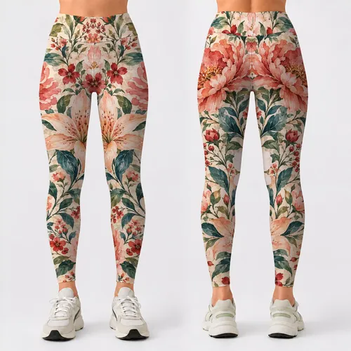 Pastel Wildflowers for Coastal Getaways and Relaxed Summer Days Leggings
