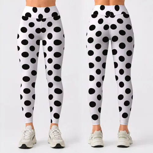 Classic Black And White Polka Dots For Relaxed Everyday Outfits And Casual Weekend Style Leggings