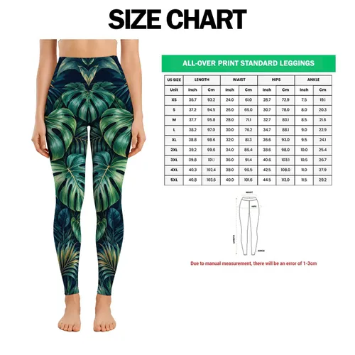 Navy Monstera Tropical Foliage for Beach Travel and Relaxed Summer Getaways Leggings