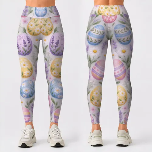 Colorful Pastel Easter Eggs For Spring Celebrations And Cheerful Holiday Outings Leggings