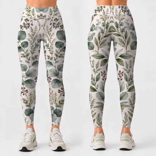Sage Eucalyptus Berry Botanicals for Yoga, Pilates and Everyday Wellness Leggings