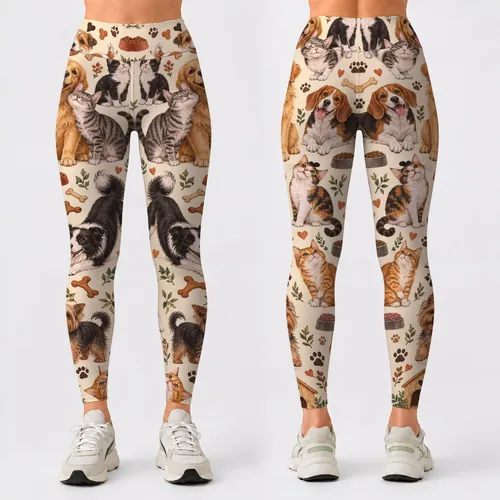 Playful Cats And Dogs For Pilates, Gym Sessions, Commuting And Everyday Adventures Leggings