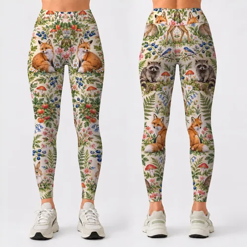 Woodland Friends And Wildflower Grove For Nature Walks, Yoga, And Everyday Adventures Leggings