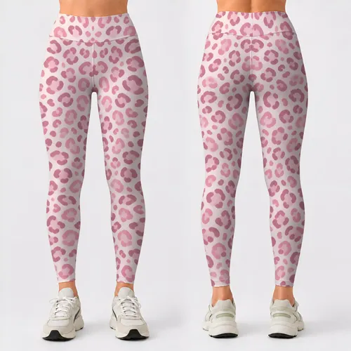 Blush Pink Leopard Spots for Yoga, Gym Workouts, and Everyday Activewear Leggings