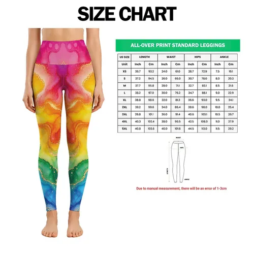 Rainbow Liquid Marble Colors For Bold Winter Style And Colorful Everyday Wear Leggings