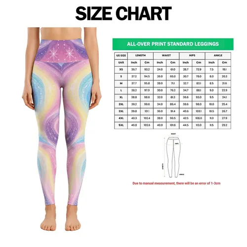 Pastel Rainbow Waves for Cozy Winter Wellness and Everyday Colorful Style for Women Leggings