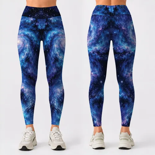 Deep Blue Milky Way Starfield for Stargazing Nights and Cosmic Costume Party Wear Leggings