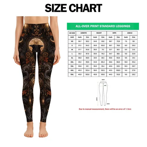 Gothic Raven Moon And Antique Keys For Autumn Nights And Everyday Wear Leggings