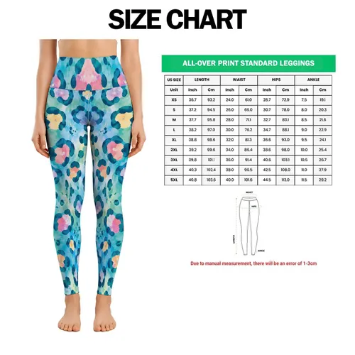 Pastel Aqua Leopard Spots for Colorful Gym Sessions and Everyday Active Style Leggings
