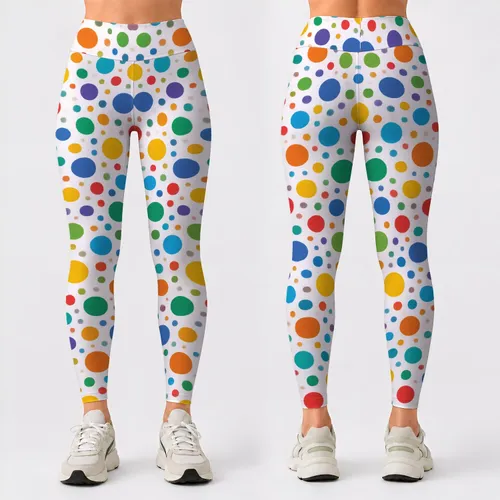 Colorful Polka Dots for Yoga, Pilates, Commuting, and Everyday Wear Leggings