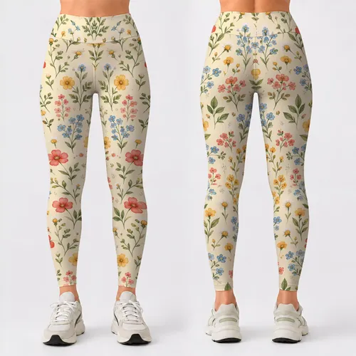 Tiny Wildflower Florals For Yoga, Pilates And Everyday Errands Leggings