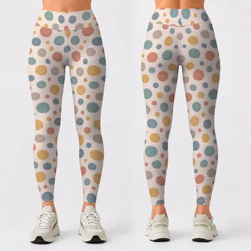 Colorful Retro Polka Dots for Yoga, Pilates, Commuting and Everyday Wear Leggings