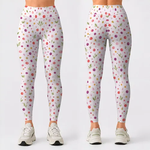 Colorful Polka Dot Activewear Style for Yoga, Running, and Everyday Fitness Wear Leggings