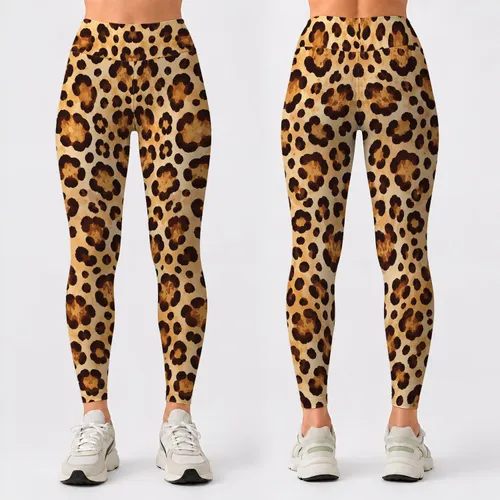 Classic Leopard Rosettes For Yoga, Pilates, Commuting And Everyday Style Leggings