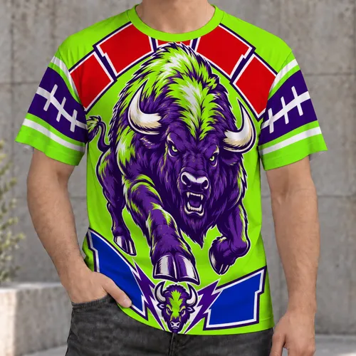 Charging Buffalo Football Spirit for Game Day and Tailgate Fans of All Ages All-over Print Unisex T-shirt