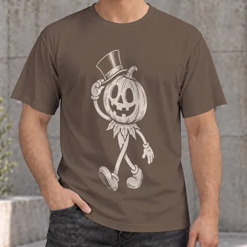Playful Pumpkin Character for Halloween Parties and Everyday Autumn Style Fans and Gifts All-over Print Unisex T-shirt