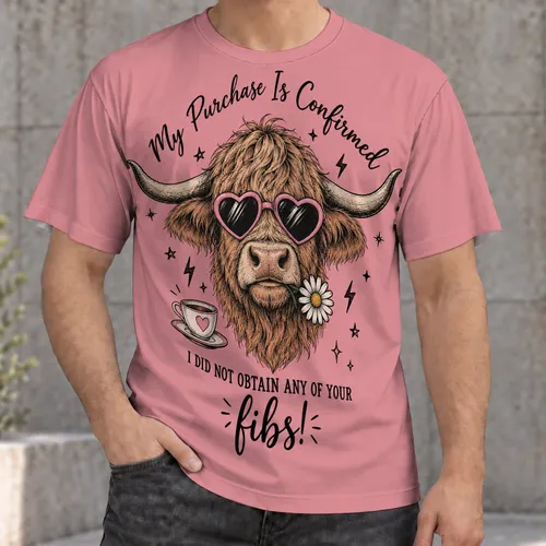 Shaggy Yak Heart Sunglasses Humor for Book Lovers and Cozy Everyday Wear All-over Print Unisex T-shirt