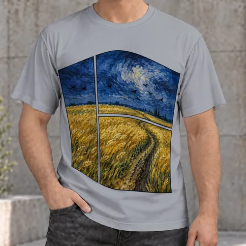 Golden Wheatfield And Crows For Art Lovers, Gallery Visits And Everyday Creative Style All-over Print Unisex T-shirt