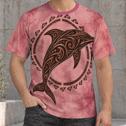 Tribal Dolphin Ocean Art for Coastal Adventures and Everyday Casual Style All-over Print Unisex T-shirt