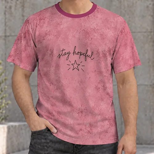 Hopeful Star Lettering for Everyday Positivity and Casual Streetwear for Teens All-over Print Unisex T-shirt