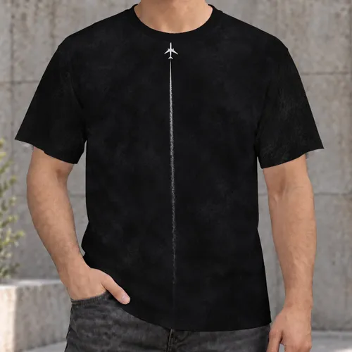 Minimal Airplane Trajectory Motif For Everyday Travel And Casual Streetwear All-over Print Unisex T-shirt