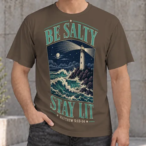 Lighthouse Ocean Faith Gift For Coastal Christians And Scripture Readers All-over Print Unisex T-shirt